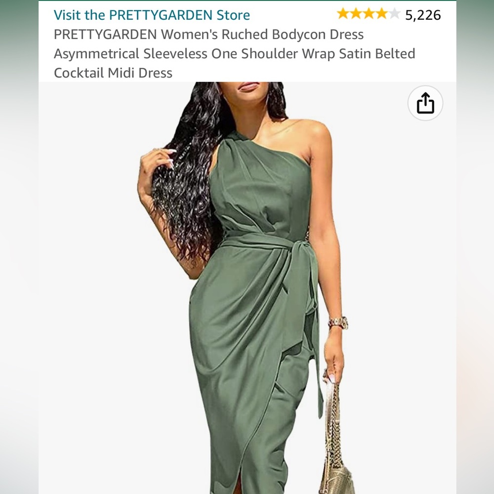 NWT PRETTYTHING One-Shoulder Cocktail Dress